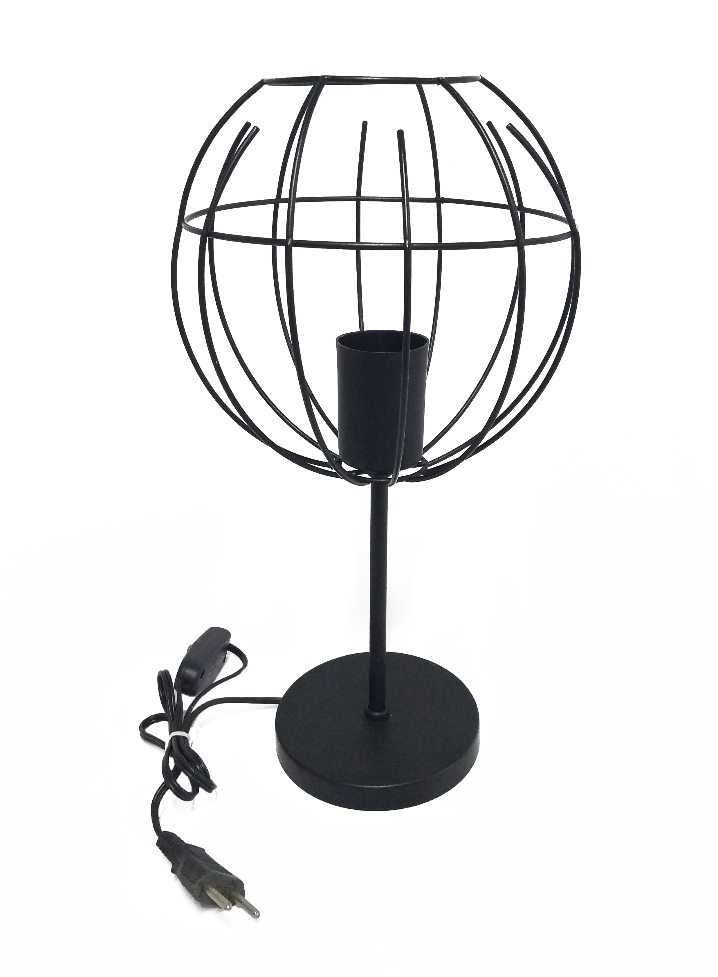 Abajur aramado Bola Preto.jpg