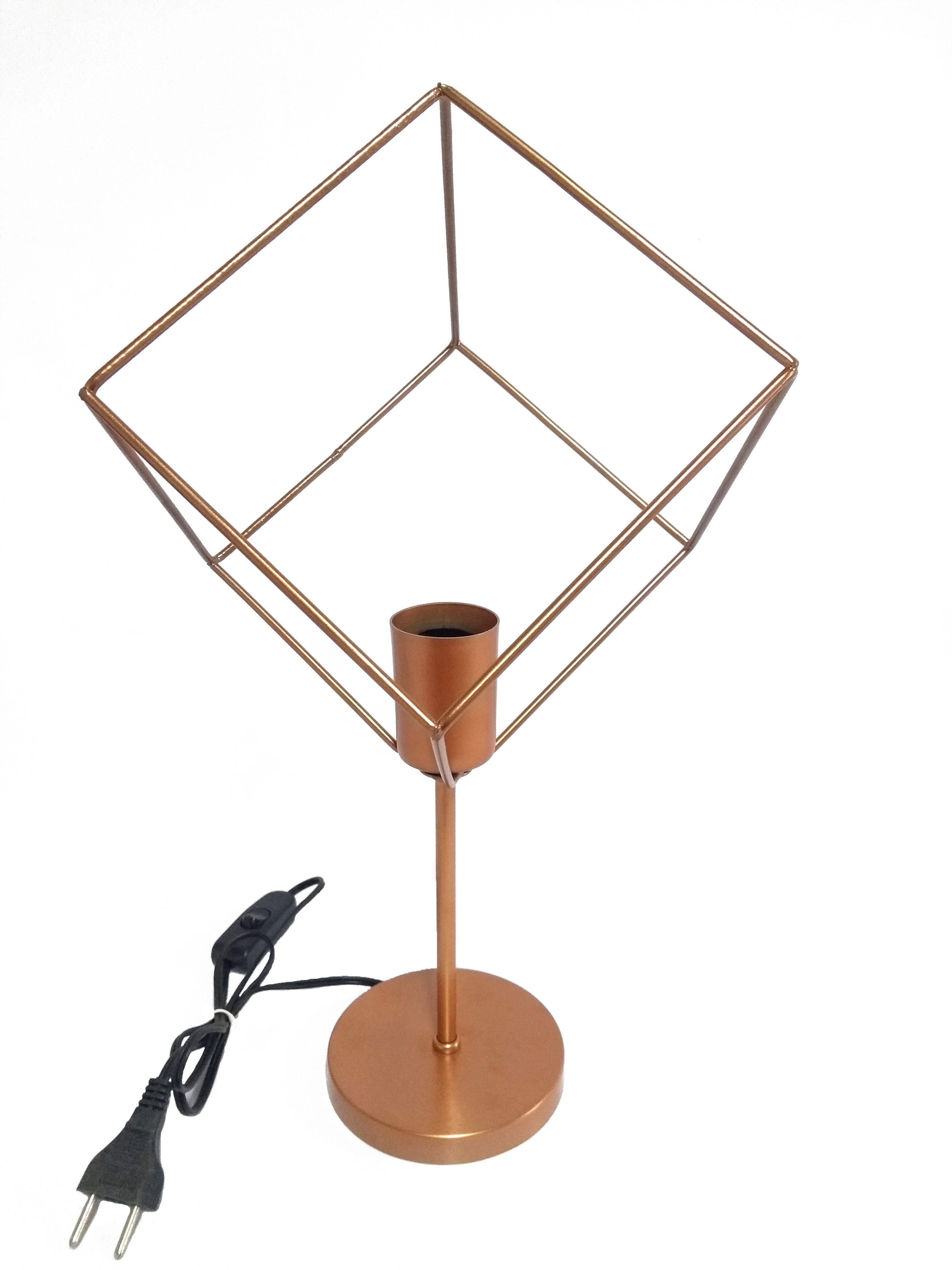 Abajur aramado Quadrado Cobre.jpg